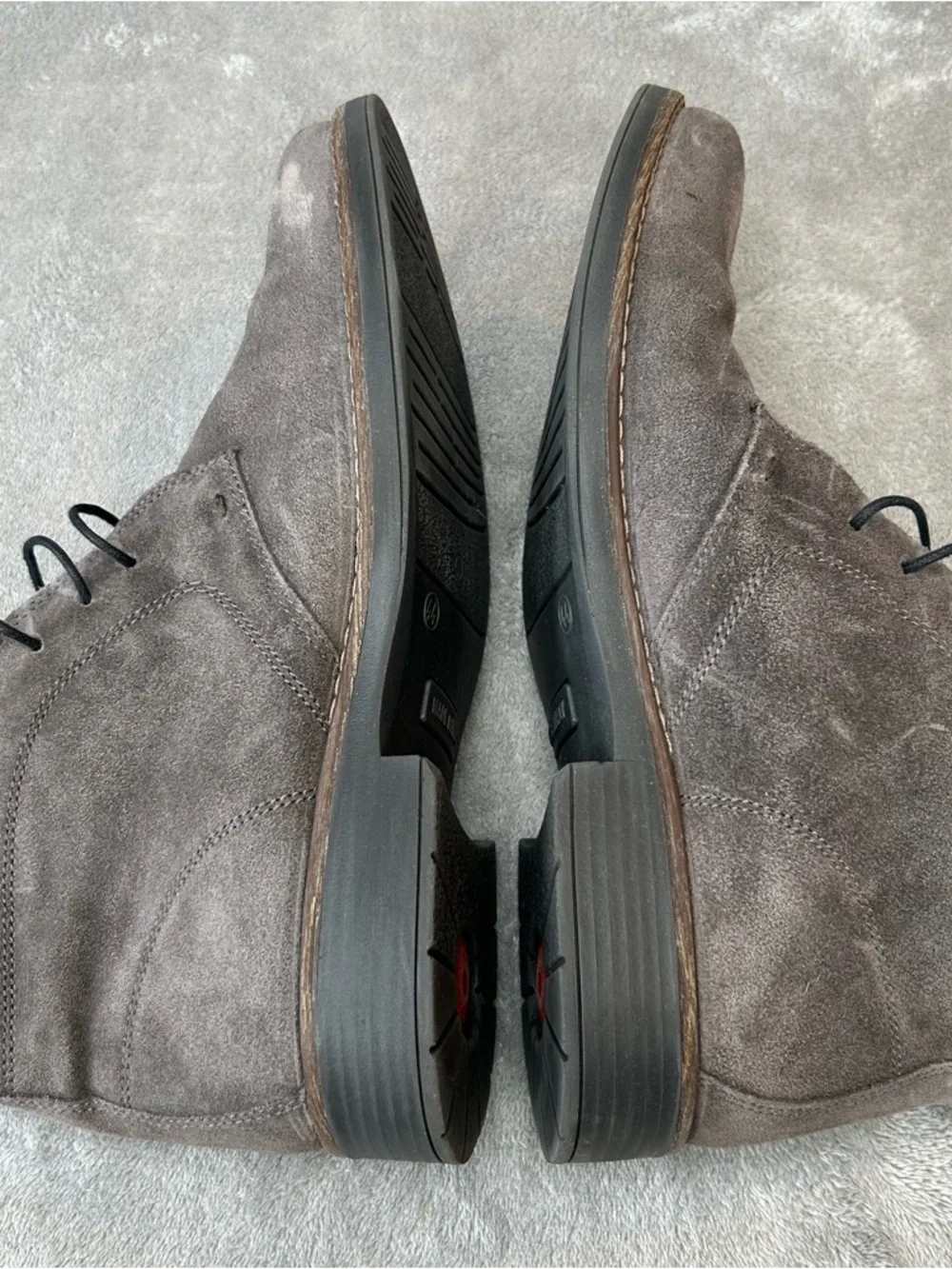Nordstrom Mens Shop Suede Lace Up Grayson Ankle Boots Gray Size 10.5 US or 44 EU